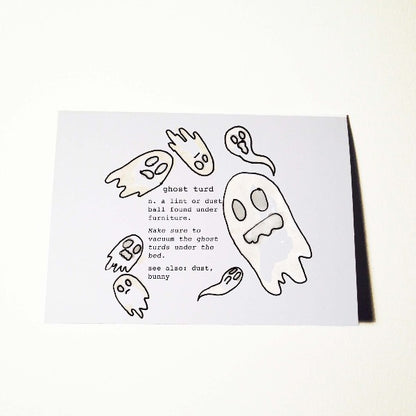 Ghost Turd Halloween Card