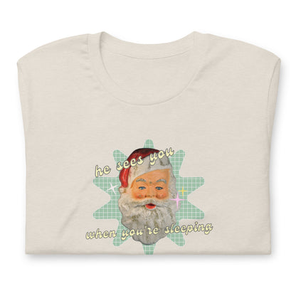 Creepy Santa Christmas T-Shirt | Funny and Eerie Holiday Tee